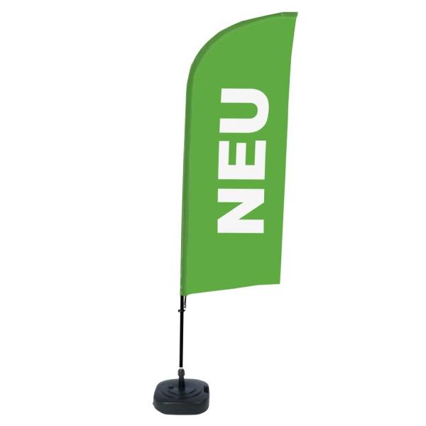 Beach Flag Alu Wind Complete Set New Green German - ECO