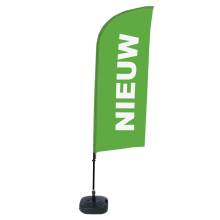 Beach Flag Alu Wind Complete Set New Green Dutch - ECO