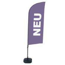 Beach Flag Alu Wind Complete Set New Purple German - ECO