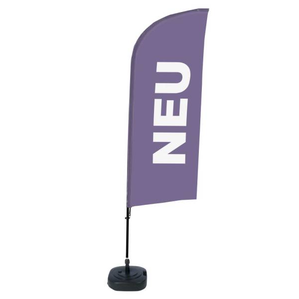 Beach Flag Alu Wind Complete Set New Purple German Water Tank