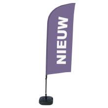 Beach Flag Alu Wind Complete Set New Purple Dutch - ECO