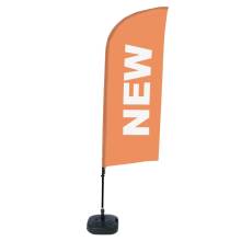 Beach Flag Alu Wind Complete Set New Orange English - ECO