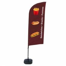 Beach Flag Alu Wind Complete Set Snacks German ECO print material