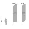 Beach Flag Alu Wind & Paddle 255 cm Total Height - 21