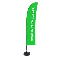 Beach Flag Budget Wind Complete Set Large Take Away