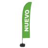 Beach Flag Budget Wind Complete Set New Blue Spanish - ECO - 6