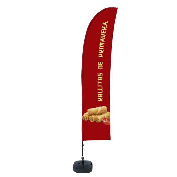 Beach Flag Budget Wind Complete Set Spring Rolls Spanish - ECO