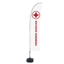 Beach Flag Budget Wind Complete Set First Aid Spanish - ECO