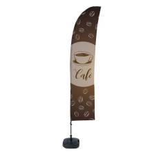 Beach Flag Budget Wind Complete Set Coffee Spanish - ECO