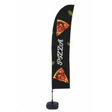 Beach Flag Budget Wind Complete Set Large Pizza