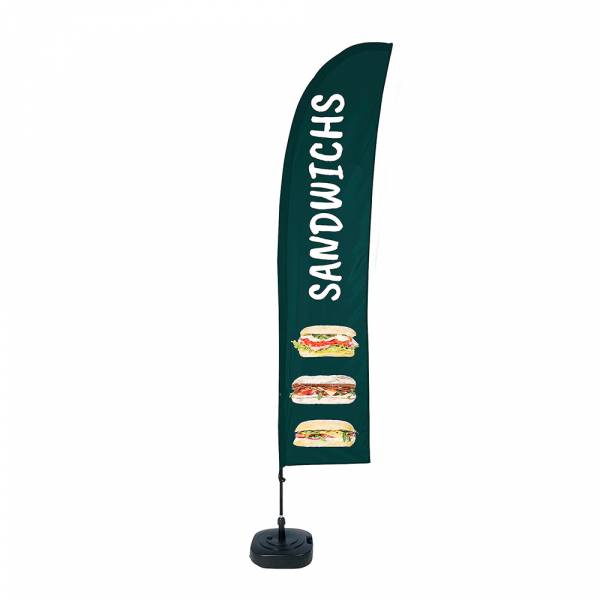 Beach Flag Budget Wind Complete Set Large Sandwiches