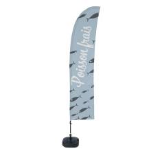 Beach Flag Budget Wind Complete Set Fresh Fish French - ECO