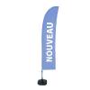 Beach Flag Budget Wind Complete Set New Blue Spanish - ECO - 13
