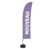 Beach Flag Budget Wind Complete Set New Blue Spanish - ECO - 18