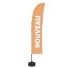 Beach Flag Budget Wind Complete Set New Blue Spanish - ECO - 22