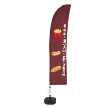 Beach Flag Budget Wind Complete Set Snacks French - ECO