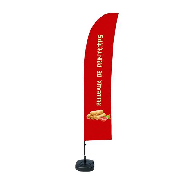 Beach Flag Budget Wind Complete Set Large Spring Rolls