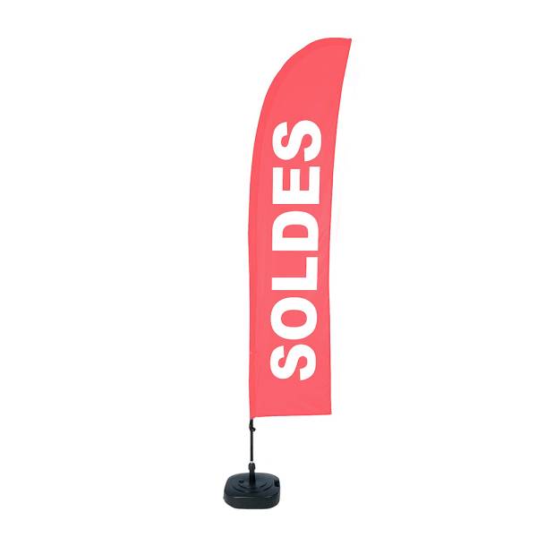 Beach Flag Budget Wind Complete Set Large Sale