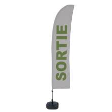 Beach Flag Budget Wind Complete Set Exit French - ECO