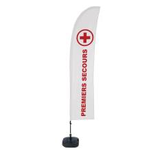 Beach Flag Budget Wind Complete Set First Aid French - ECO