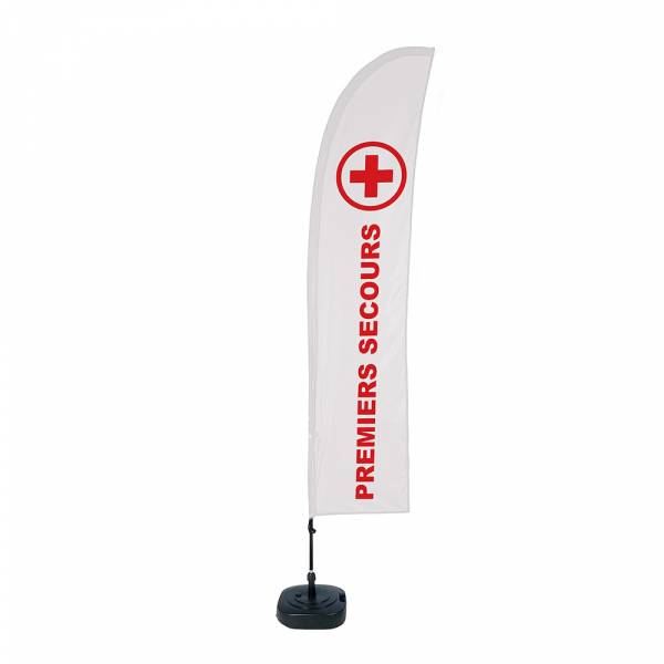 Beach Flag Budget Wind Complete Set Large First Aid