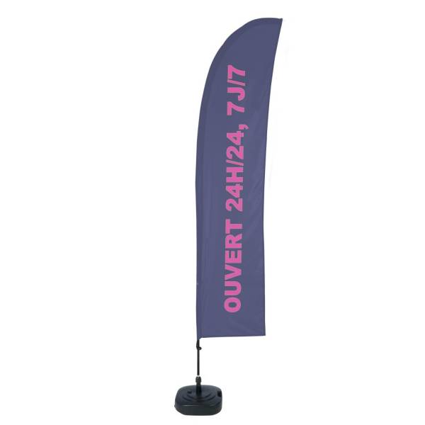 Beach Flag Budget Wind Complete Set Open 24/7 French - ECO
