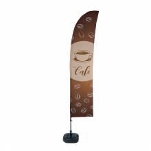 Beach Flag Budget Wind Complete Set Large Coffee