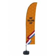 Beach Flag Budget Wind Complete Set Orange Hup Holland  ECO print material
