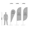 Beach Flag Fiber Wind, Paddle & Drop Medium - 9