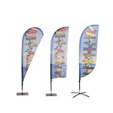 Beach Flag Fiber Wind, Paddle & Drop Large