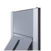 Colour: Silver aluminium Brochure Rack Totem With Steel Brochure Shelves Silver - 2