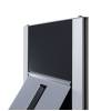 Brochure Rack Totem With Steel Brochure Shelves Black - 3