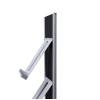 Brochure Rack Totem With Steel Brochure Shelves Silver - 5