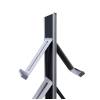 Brochure Rack Totem With Steel Brochure Shelves Black - 7
