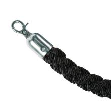 Barrier Chrome With Black Twisted Rope