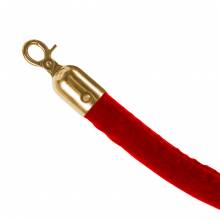 Barrier Gold With Red Velour Rope