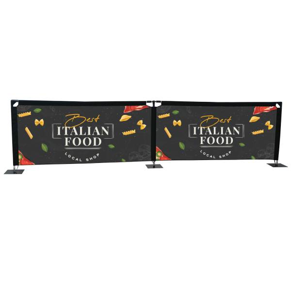 Cafe Barrier Economy Graphic 400 x 100 cm Single-Sided