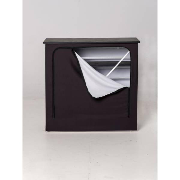 Counter Impress Black Fabric With Zipper For Backside