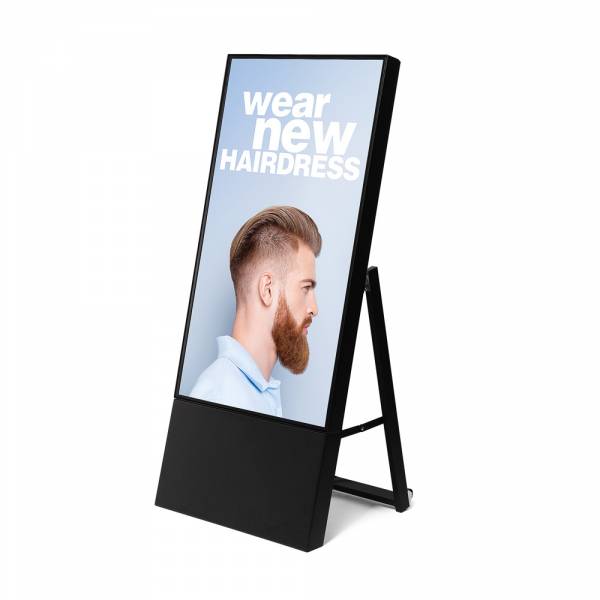 Smart Line Digital A-Board With 43" Samsung Screen Black