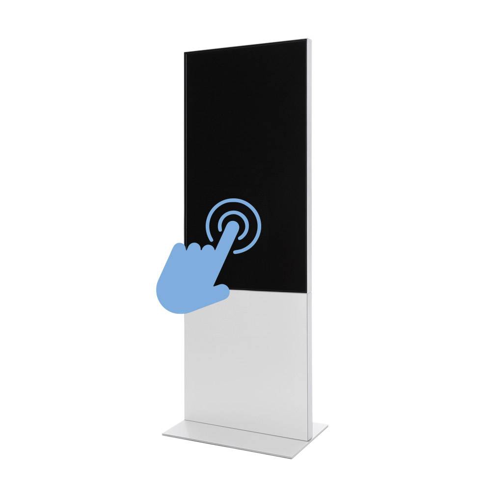 Smart Line Digitale Infotstele Mit 55" Samsung-Bildschirm Und Touchscreen Weiß – Ansicht 2