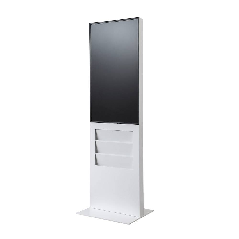 Smart Line Digitale Infostele Regal 6 x A4 Mit 43" Samsung-Bildschirm Und Touchscreen Weiß – Ansicht 5