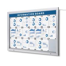 Outdoor Lockable Showcase Illuminated Logo With Gas Spring 21 x A4