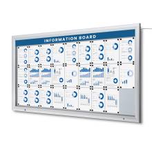 Outdoor Lockable Showcase Illuminated Logo With Gas Spring 27x A4