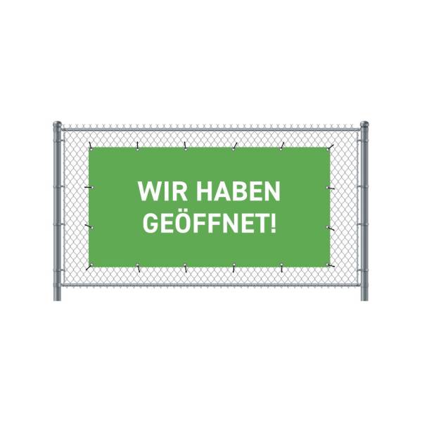 Fence Banner 200 x 100 cm Open German Green