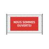 Fence Banner We Are Open - 9