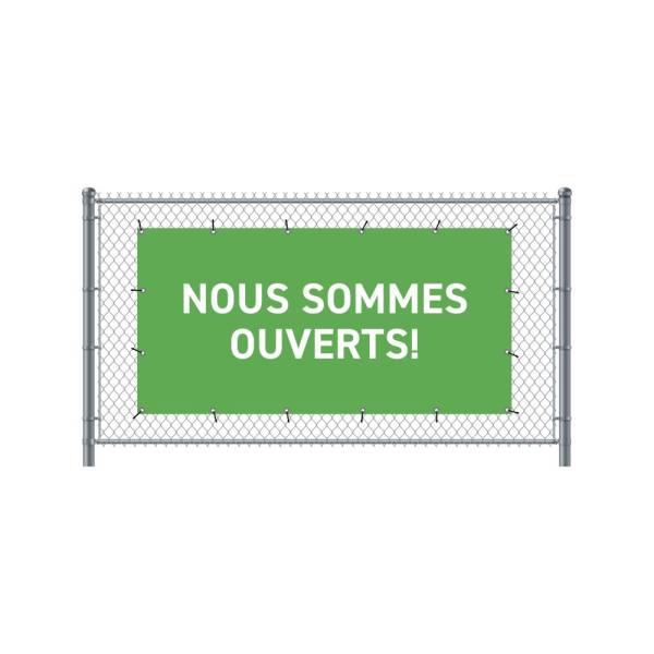 Fence Banner 200 x 100 cm Open French Green