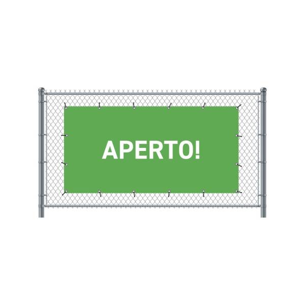 Fence Banner 200 x 100 cm Open Italian Green