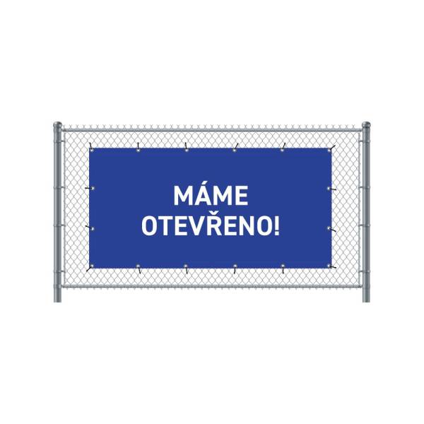 Fence Banner 200 x 100 cm Open Czech Blue