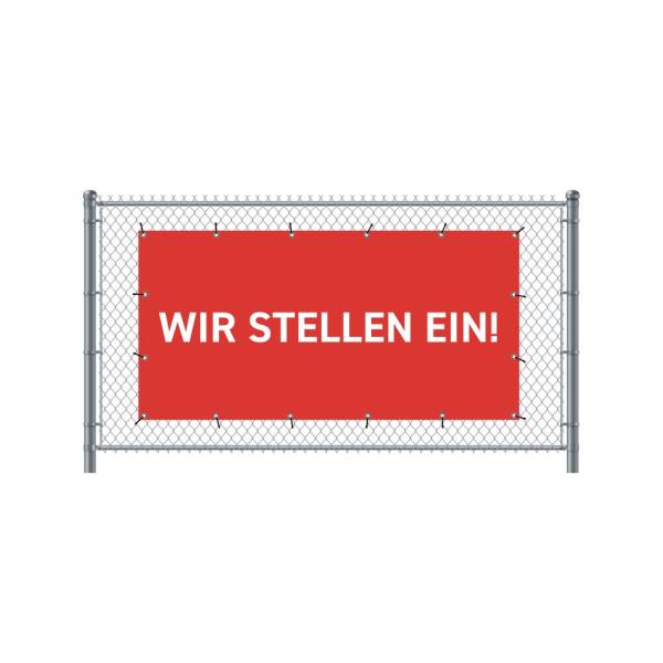Fence Banner 200 x 100 cm Hiring German Red