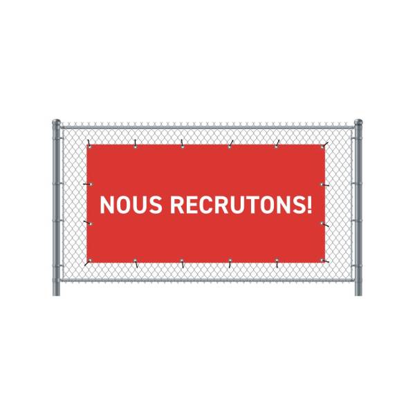 Fence Banner 200 x 100 cm Hiring French Red